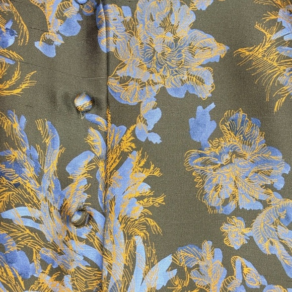 NWT Lafayette 148 Silk Blouse in Chive Multi color $698 Retail!! - Picture 3 of 7